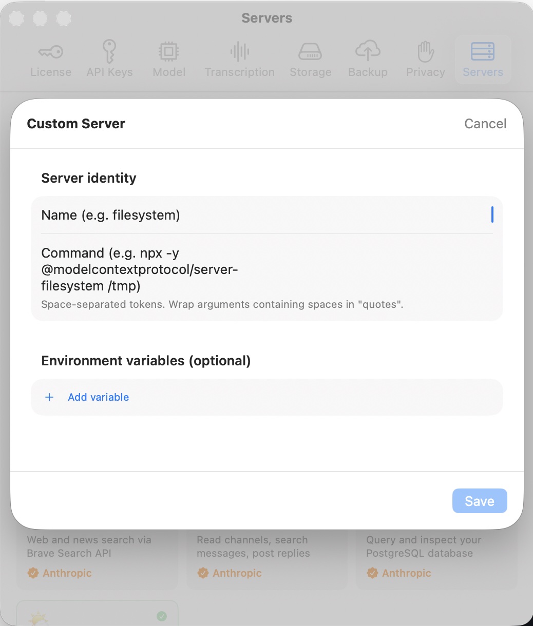 Add MCP server
