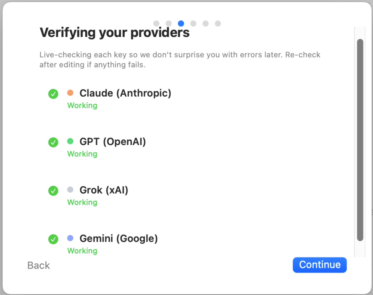 Verify model connection